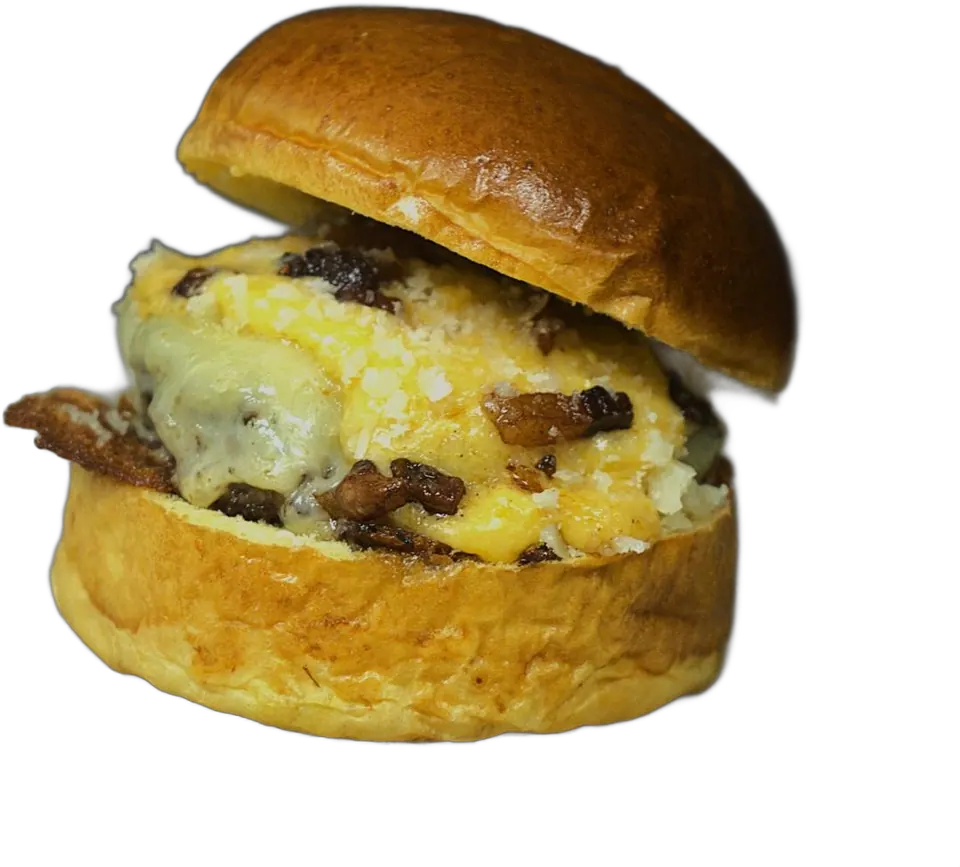 Mambonara: medallón de chuletón madurado con salsa carbonara casera y guanciale